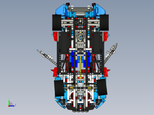 42077 Rally Car拉力赛车拼装玩具模型3D图纸 CREO设计左视缩略图