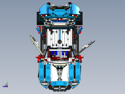 42077 Rally Car拉力赛车拼装玩具模型3D图纸 CREO设计右视缩略图