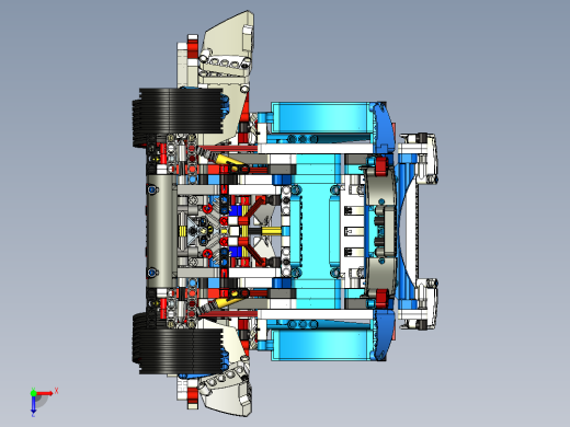 42077 Rally Car拉力赛车拼装玩具模型3D图纸 CREO设计俯视缩略图