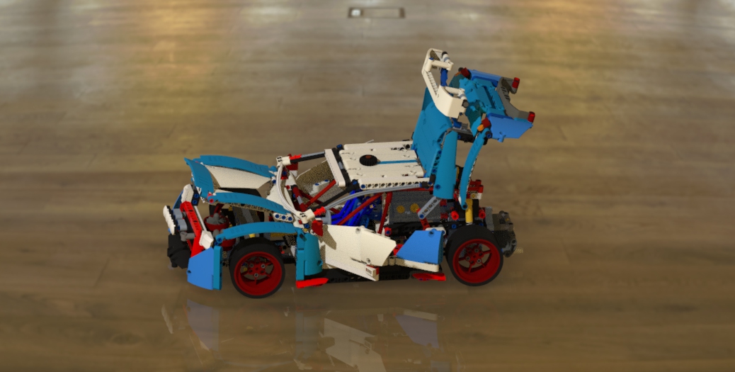 42077 Rally Car拉力赛车拼装玩具模型3D图纸 CREO设计