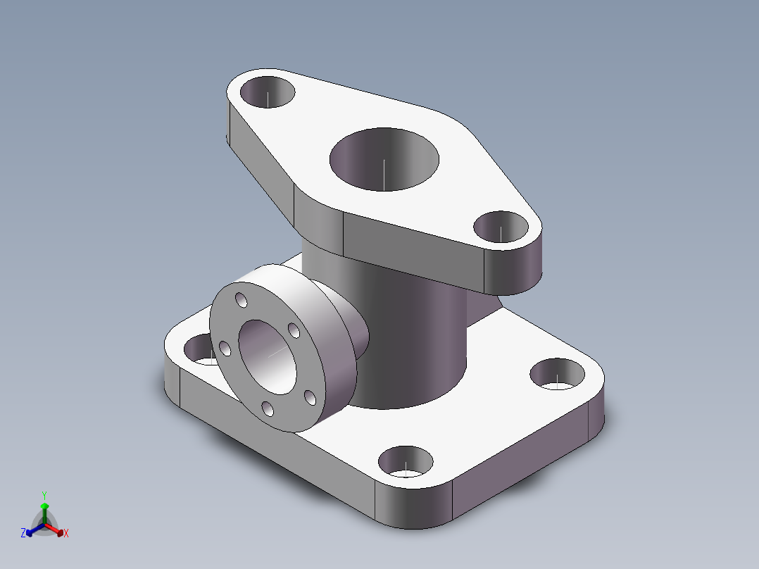 三通管正等轴测图