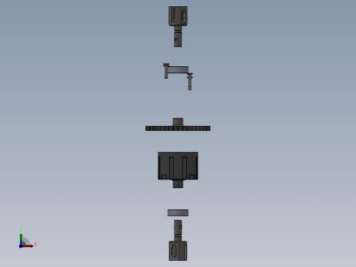 solidworks 中央差速器结构图前视缩略图