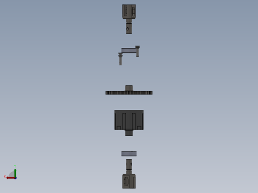 solidworks 中央差速器结构图后视缩略图