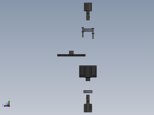 solidworks 中央差速器结构图右视缩略图