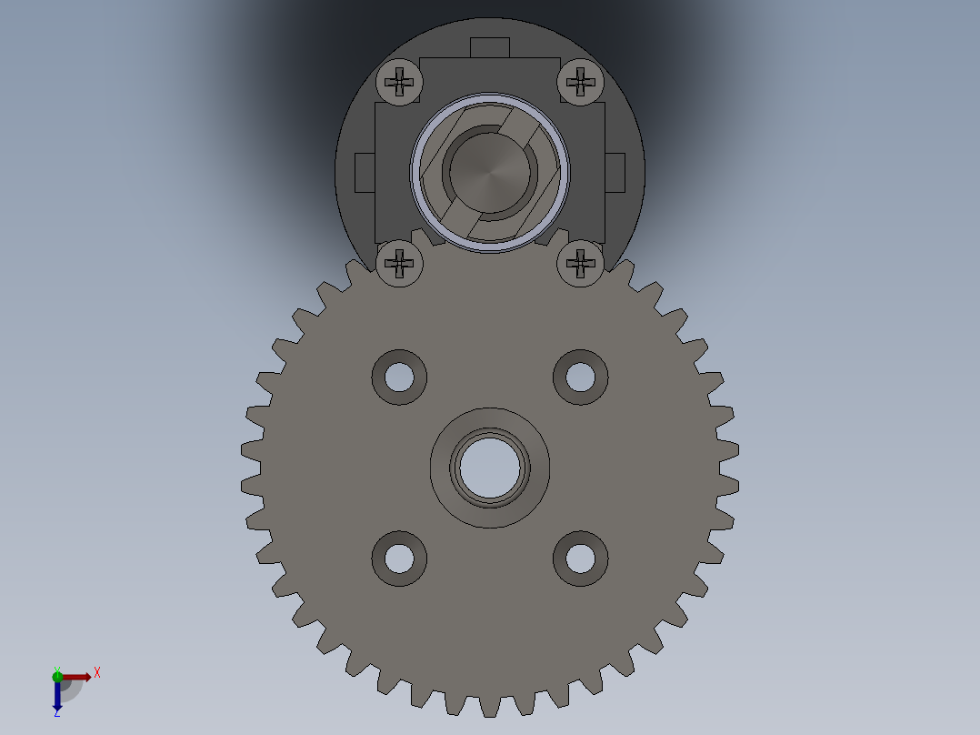 solidworks 中央差速器结构图俯视图