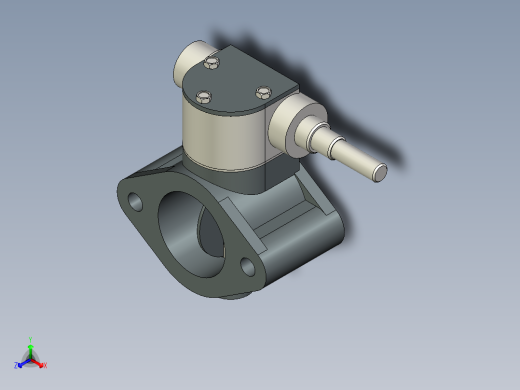 蝴蝶阀工程图和运动仿真习作