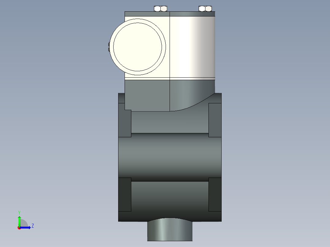 蝴蝶阀工程图和运动仿真习作左视图