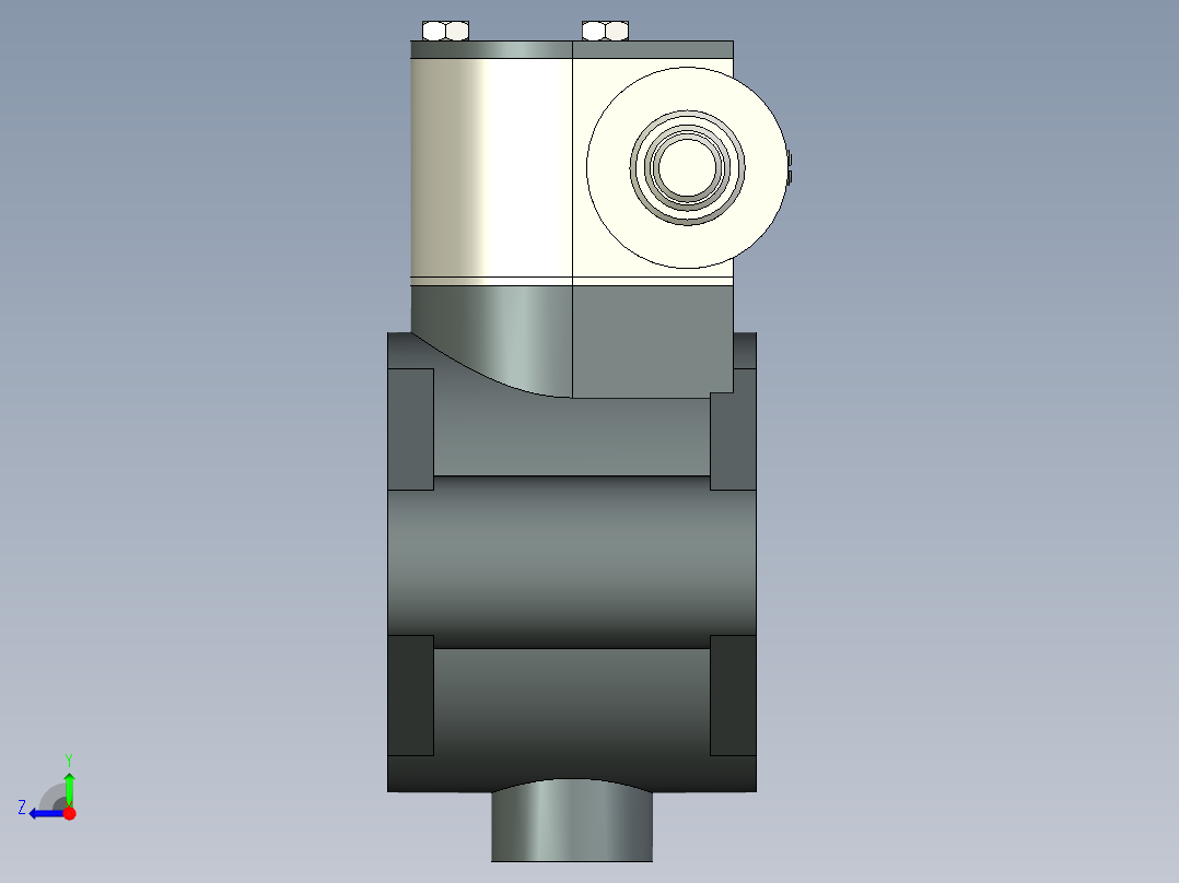 蝴蝶阀工程图和运动仿真习作右视图
