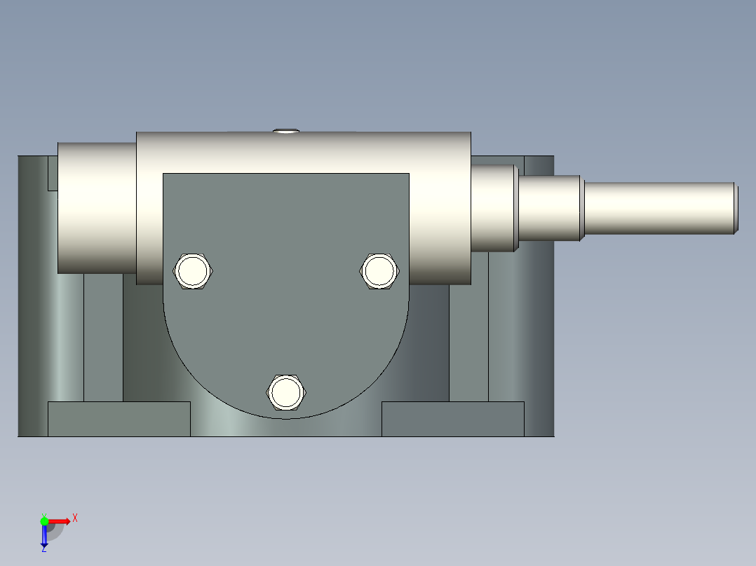 蝴蝶阀工程图和运动仿真习作俯视图