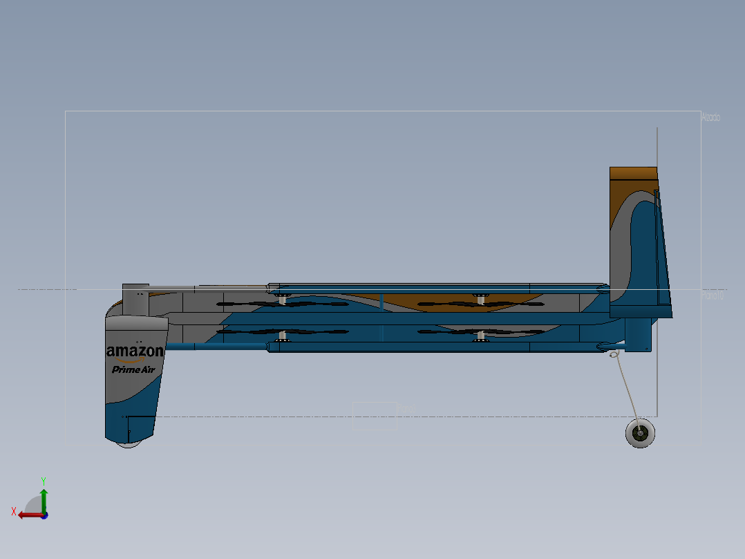 小型无人驾驶飞行器后视图