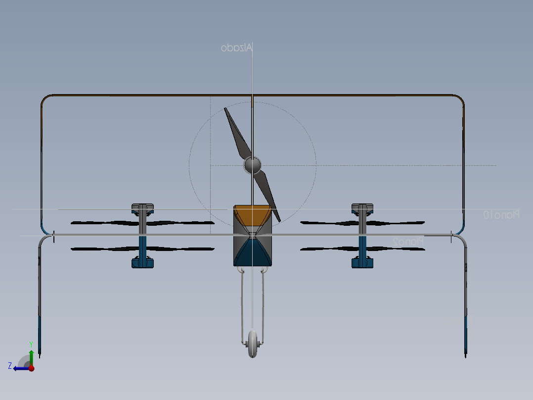 小型无人驾驶飞行器右视图