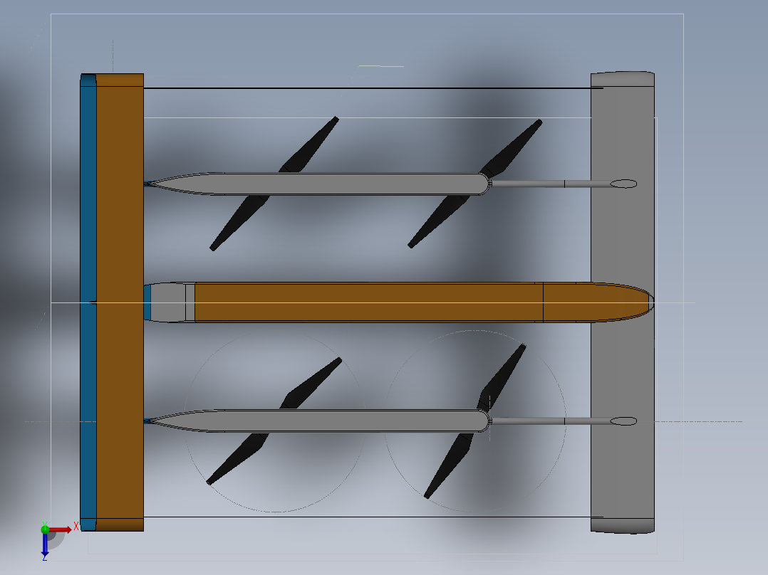小型无人驾驶飞行器俯视图