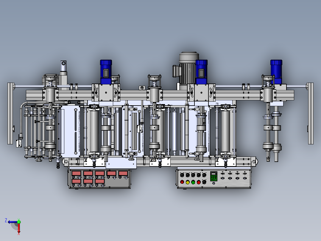THJ300B.3三座贴合机俯视图