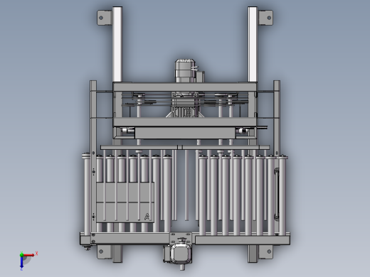 垂直升降机3d图纸3D图纸自动化设备三维STP模型 立式提升机3d模型俯视缩略图