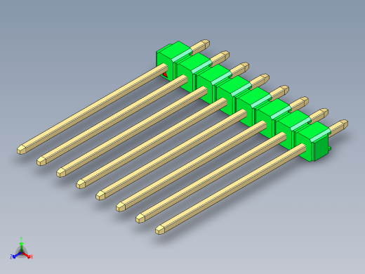 彩色公头100mil（2.54mm）系列-DS1021_green_1x08p_100mil_Type19_rev1.0