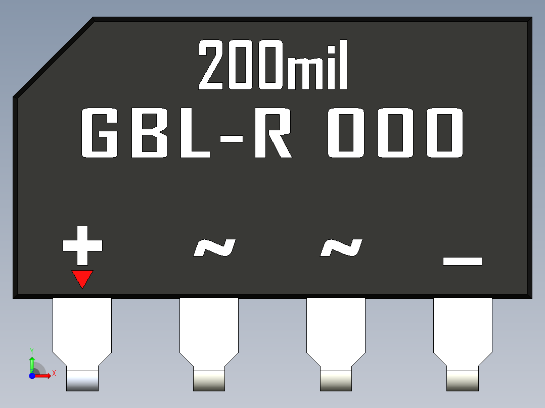桥式整流器-GBL-R前视图