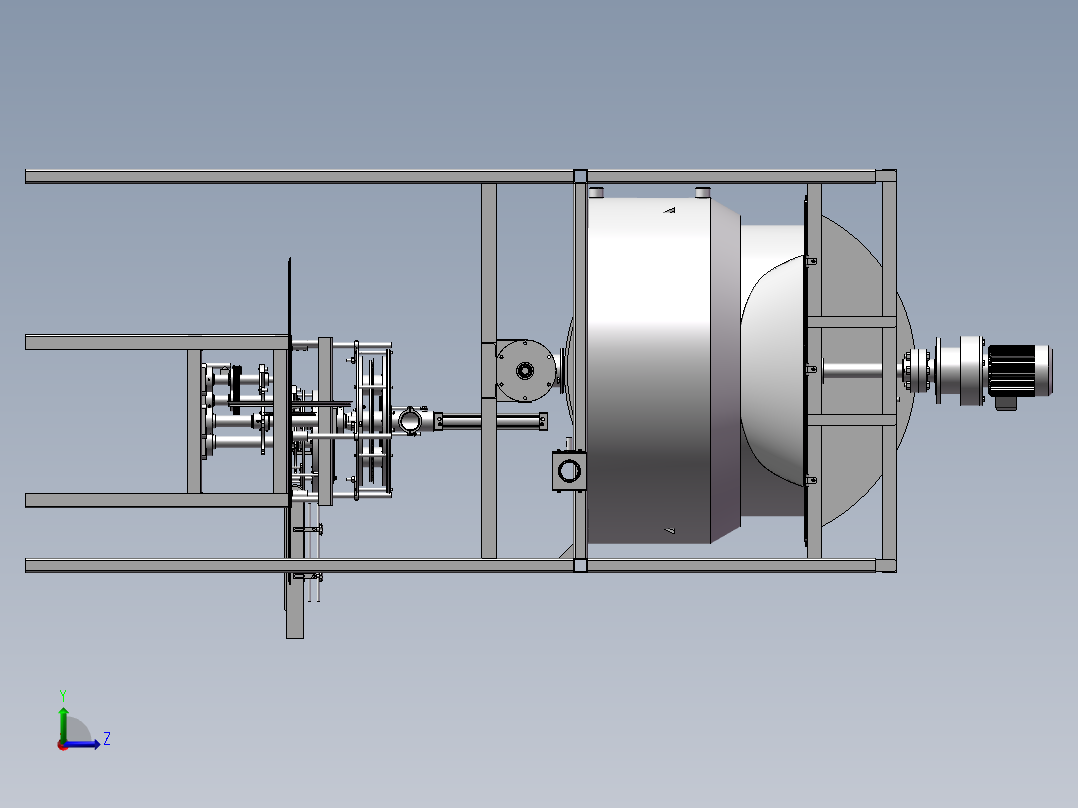 自动化灌装设备左视图