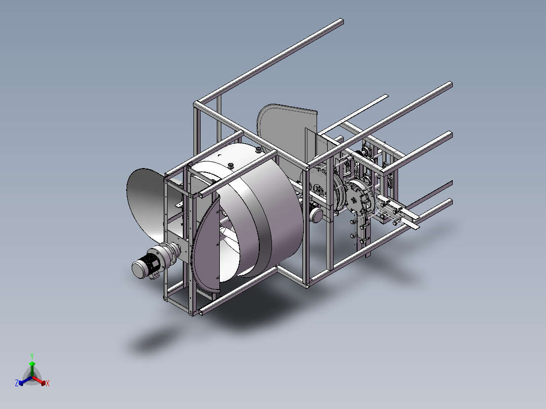 自动化灌装设备正等轴测图