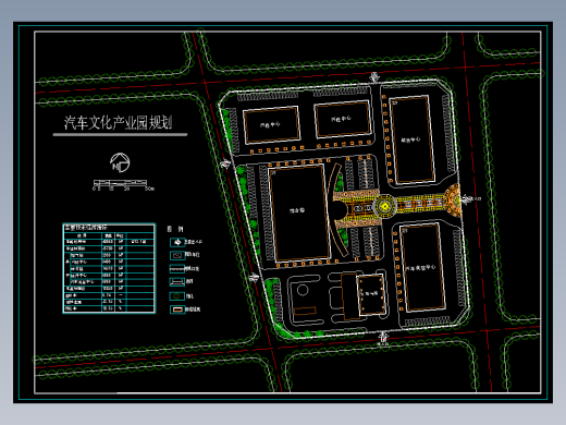 汽车文化产业园规划设计总平面布置图