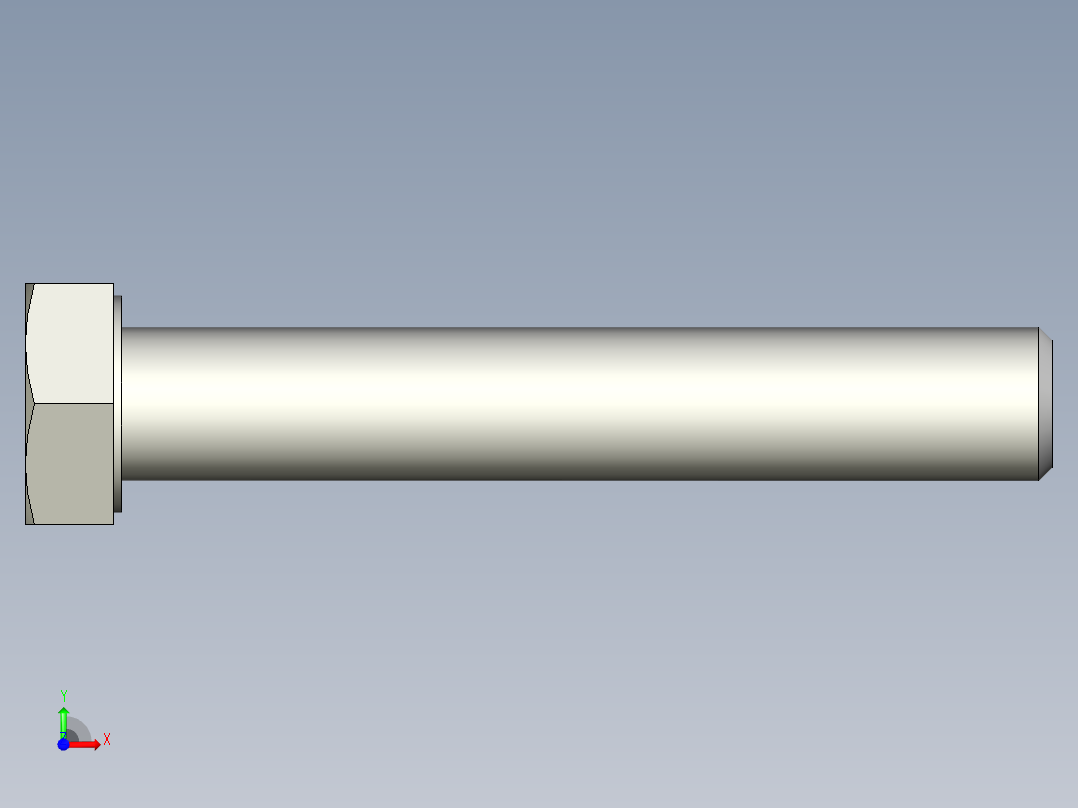 螺钉-DIN_931-M14x2x85_22.stp前视图