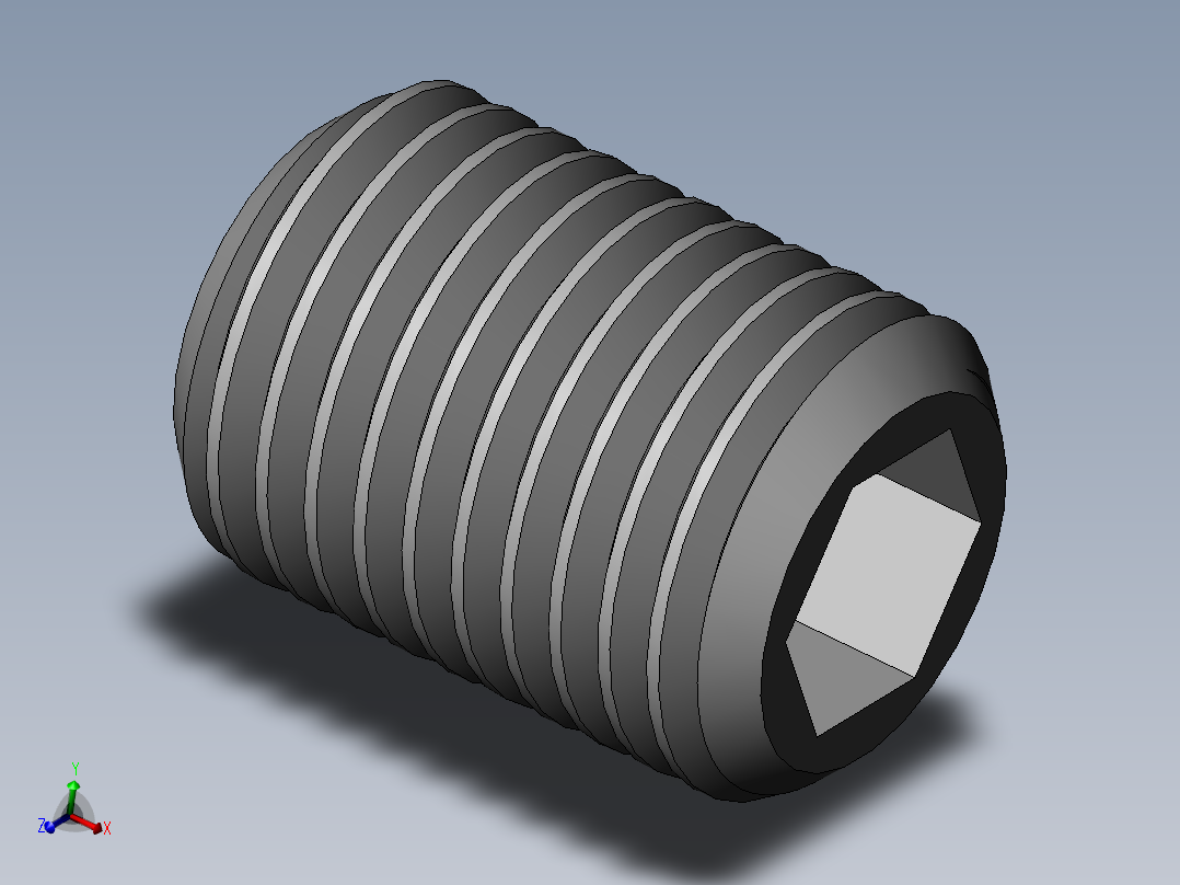 DIN 913-ISO 4026 固定螺钉-M22 L=30.SLDPRT主视图