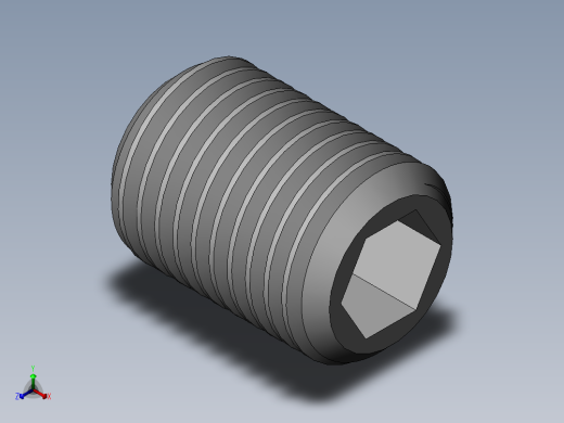 DIN 913-ISO 4026 固定螺钉-M22 L=30.SLDPRT正等轴测缩略图