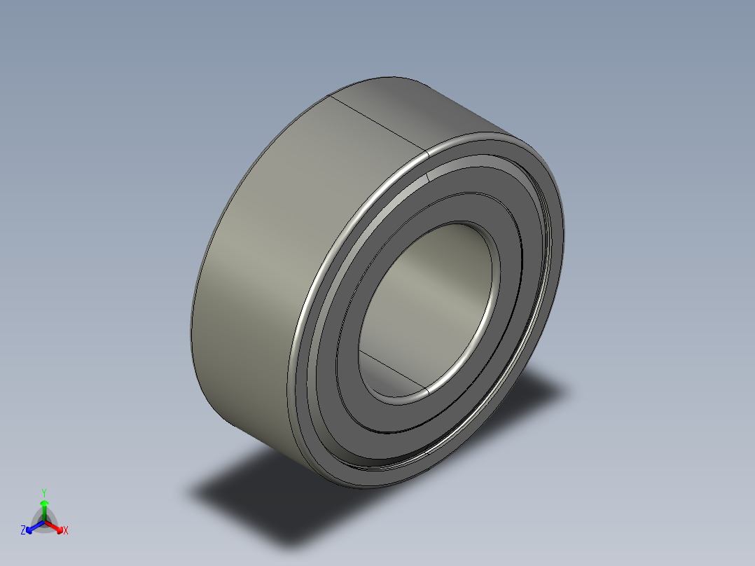 SDF带屏蔽的双列角接触球轴承3D模型