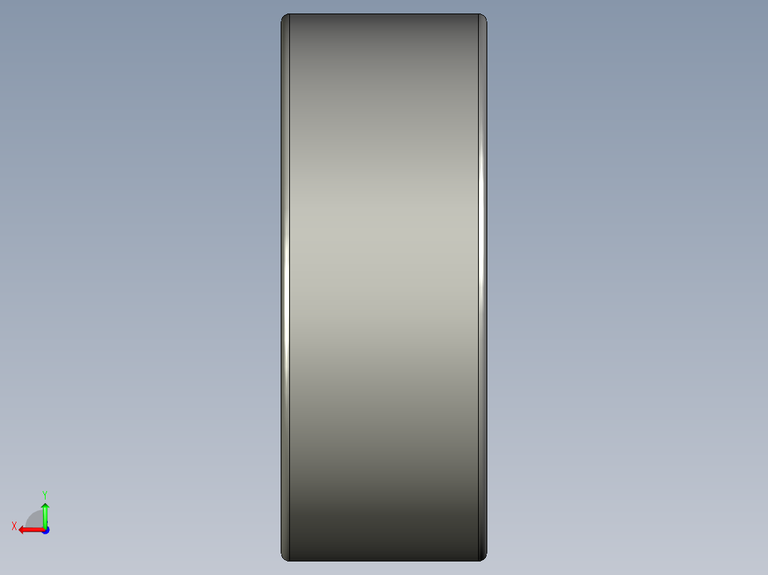 SDF带屏蔽的双列角接触球轴承3D模型后视图