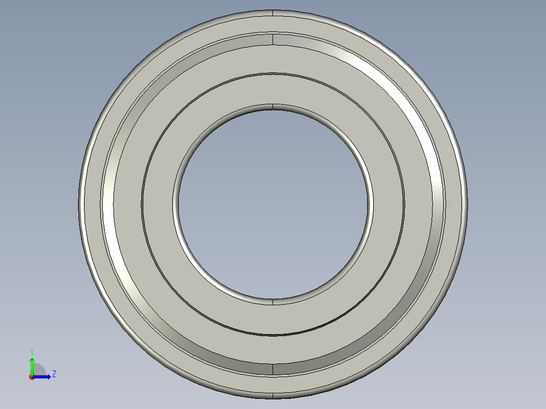 SDF带屏蔽的双列角接触球轴承3D模型左视图