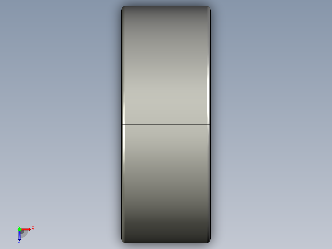 SDF带屏蔽的双列角接触球轴承3D模型俯视图