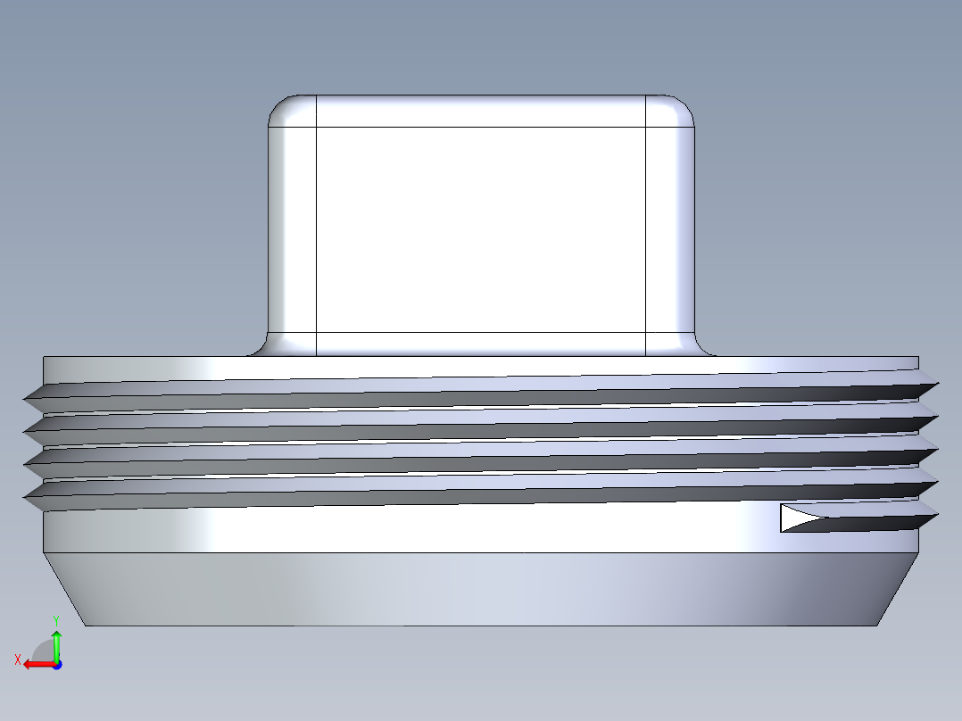 船舶管路系统S24B_SeaDrainPLUS_CleanPlug-MPT_37E177003_3in Sea Drain Plus - Plug - MPT后视图