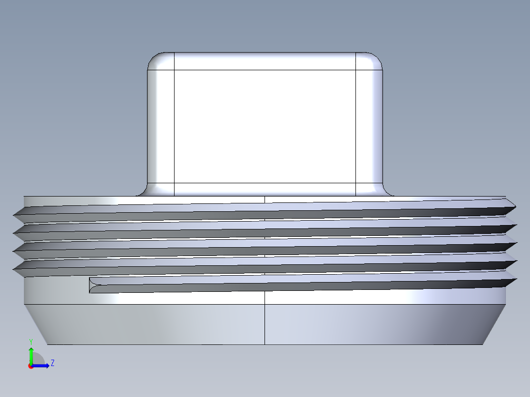 船舶管路系统S24B_SeaDrainPLUS_CleanPlug-MPT_37E177003_3in Sea Drain Plus - Plug - MPT左视图