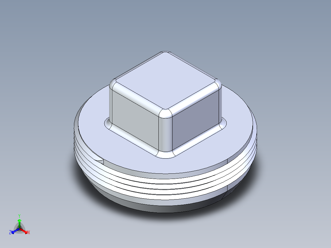 船舶管路系统S24B_SeaDrainPLUS_CleanPlug-MPT_37E177003_3in Sea Drain Plus - Plug - MPT正等轴测图