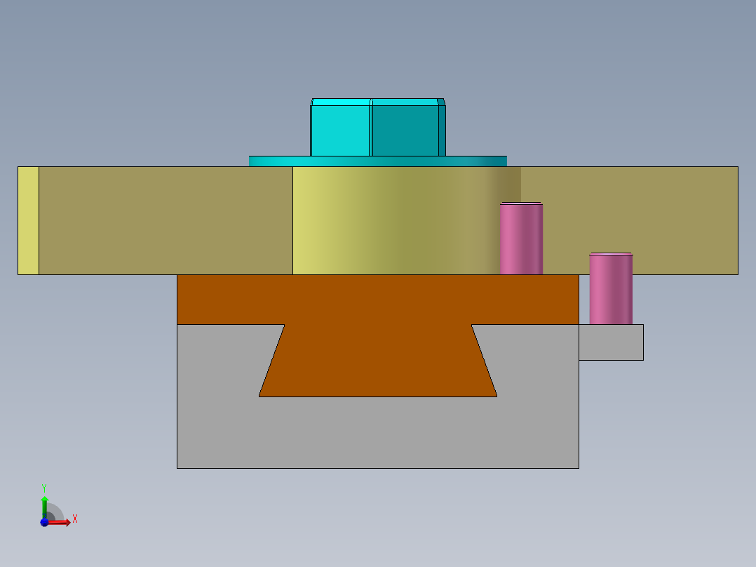 凸轮滑块机构前视图