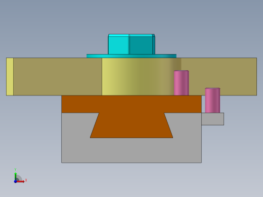 凸轮滑块机构前视缩略图