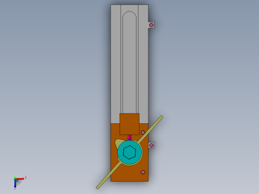 凸轮滑块机构俯视缩略图