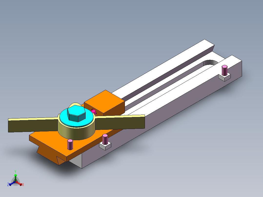 凸轮滑块机构正等轴测图