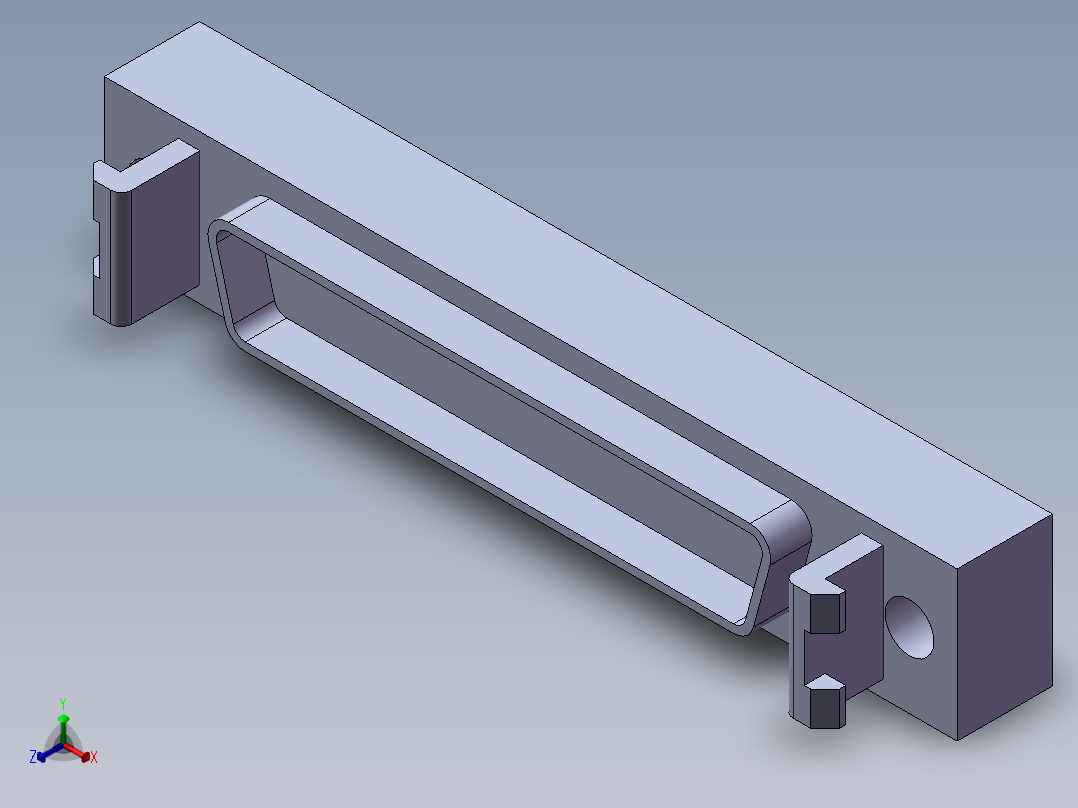 3m_mini_d_ribbon_socket_102_series正等轴测图