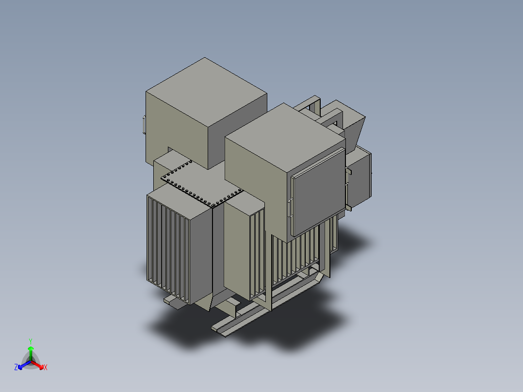 1500kVA 11000V 三相 YNd1 ONAN变压器主视图