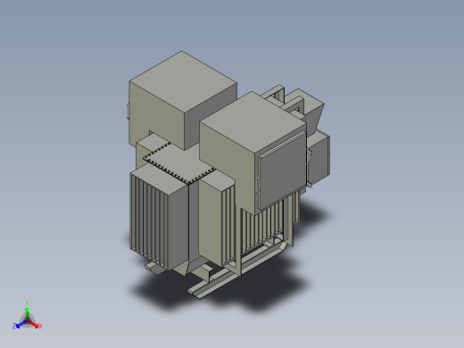 1500kVA 11000V 三相 YNd1 ONAN变压器正等轴测缩略图