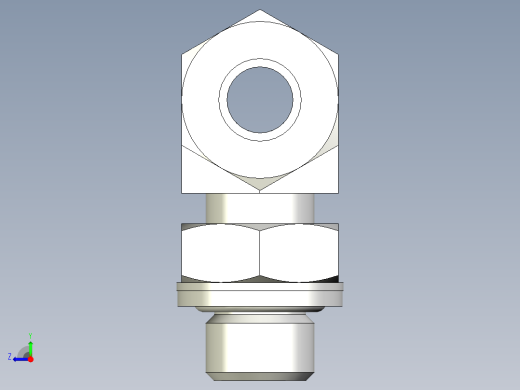 卡套式工业通用硬管接头EO_Adjustable_locknut_branch_tee_TEE10LRCF右视缩略图