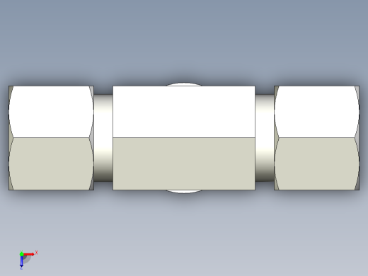 卡套式工业通用硬管接头EO_Adjustable_locknut_branch_tee_TEE10LRCF俯视缩略图