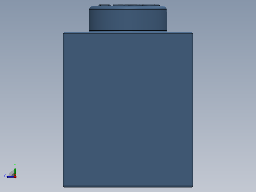 乐高套装 4421基本积木-6000881 - 3622 Medium Blue Brick 1 x 3.SLDPRT右视图