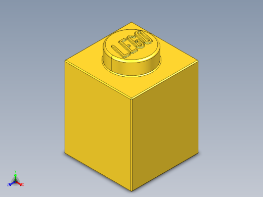 乐高套装 4421基本积木-300524 Bright Yellow Brick 1 x 1.STEP正等轴测缩略图