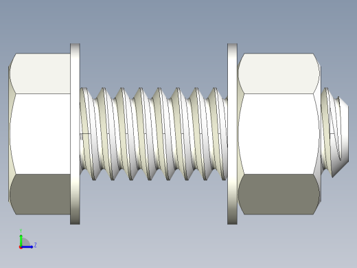 螺栓和六角螺母-1 4 - 20 UNC左视缩略图