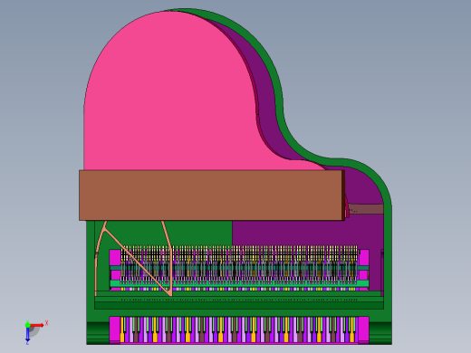 进阶款考级演奏真钢琴俯视缩略图