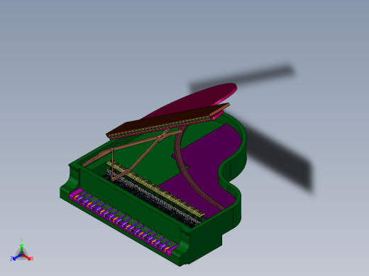 进阶款考级演奏真钢琴正等轴测缩略图
