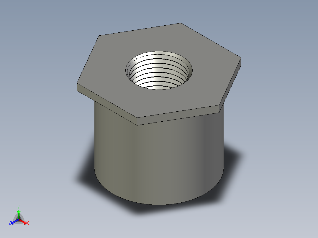 船舶管路系统SeaCor_ReducerBushing_FPTxSPIG_37J138166_1.25in x 0.5in主视图