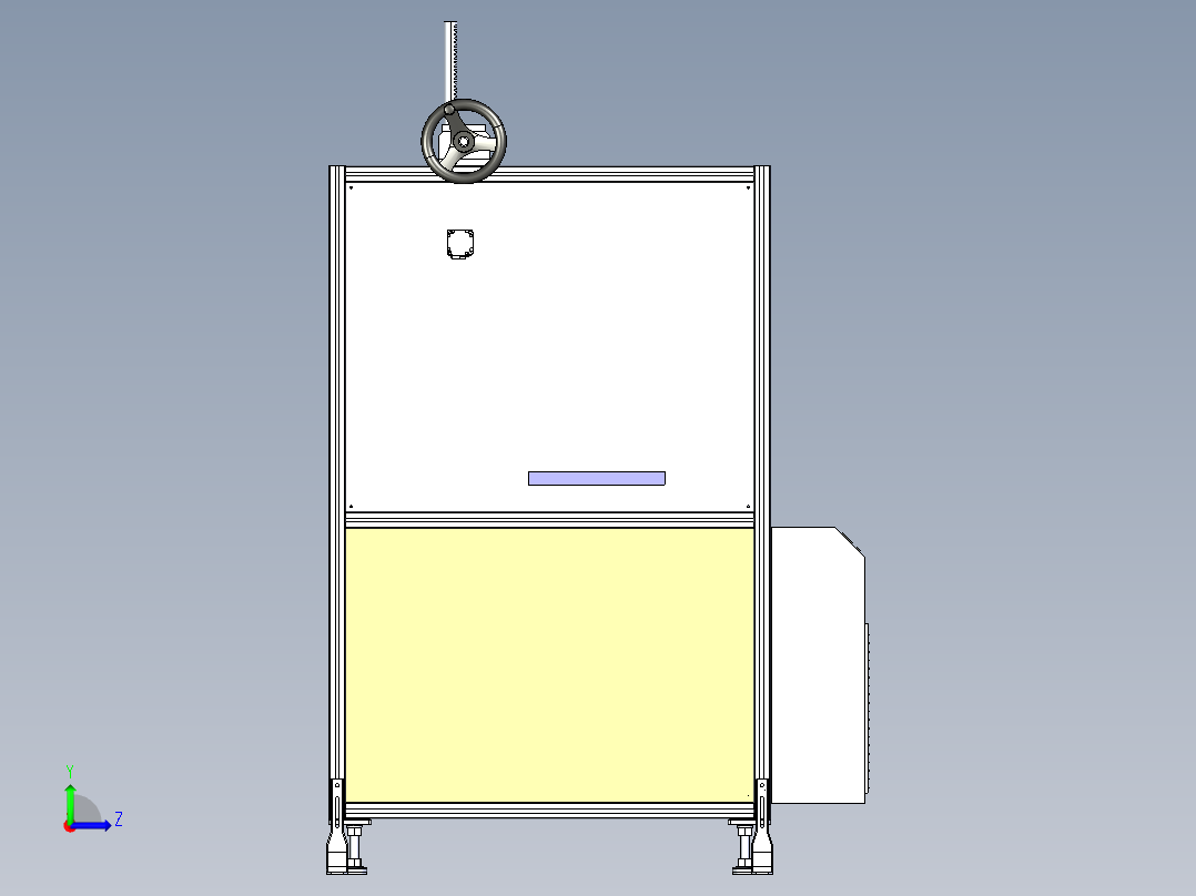laser-marking 20w激光打标机3D数模图纸 STEP格式左视图