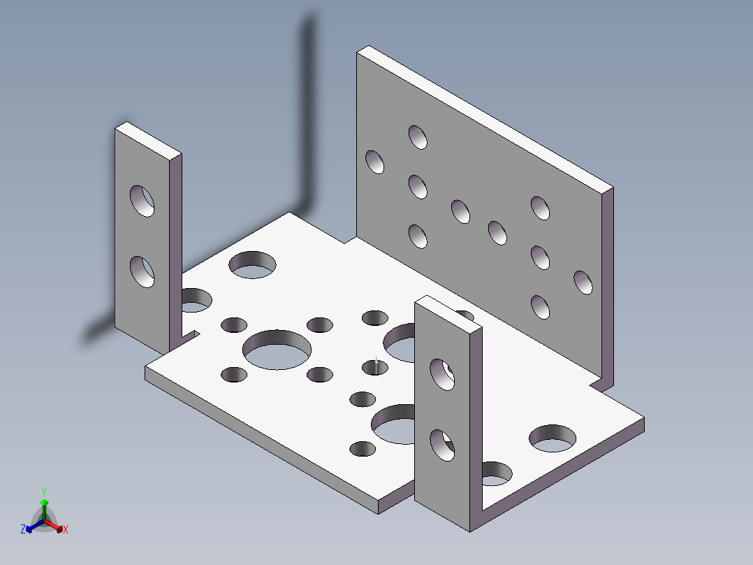 多功能支架正等轴测图